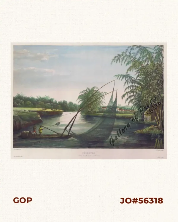 Pêcheurs dans riviere de Passit. [Fishermen on The Pasig River]