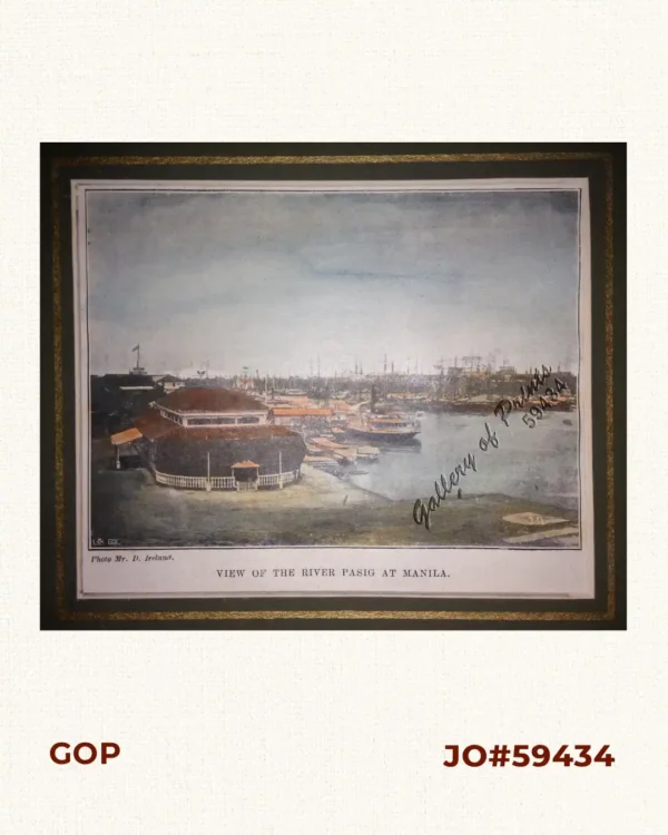 View of the River Pasig at Manila.