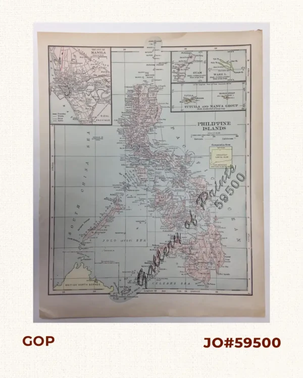 Philippine Islands. inset maps: 1. City of Manila, 2. Guam, 3. Wake I., 4. Tutuila and Manua Group, 5. Comparative Area Connecticut [shows]: Masingloe [sic] or Scarborough Shoal