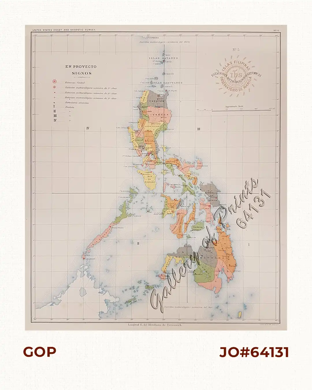 Islas Filipinas pl. 5, Estaciones Meteorologico Seismicas