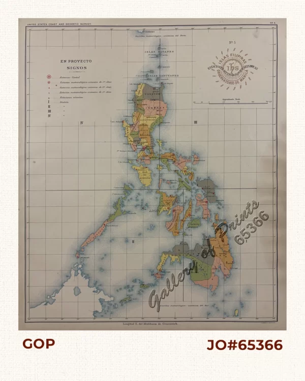 Islas Filipinas pl. 5, Estaciones Meteorologico Seismicas
