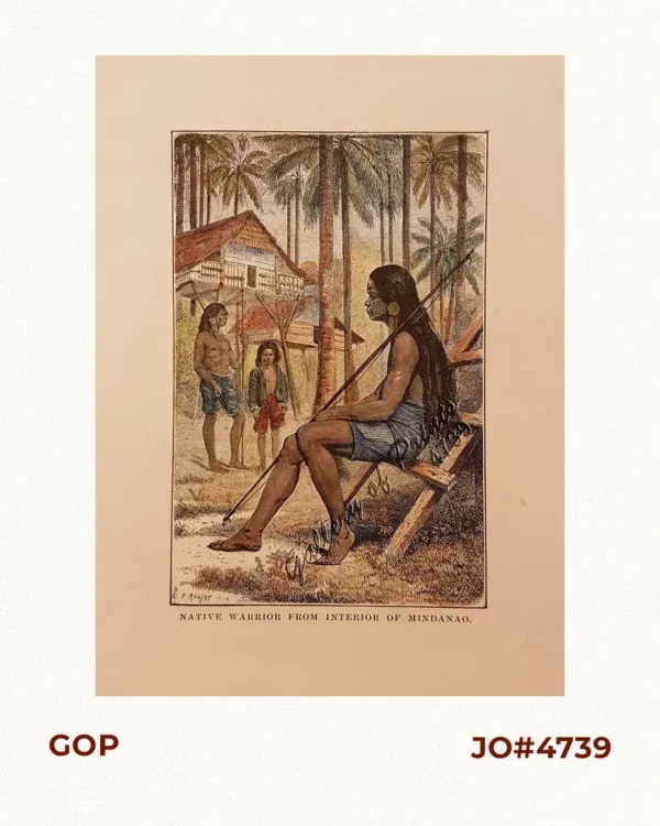 Native Warrior from Interior of Mindanao (Mandayas)