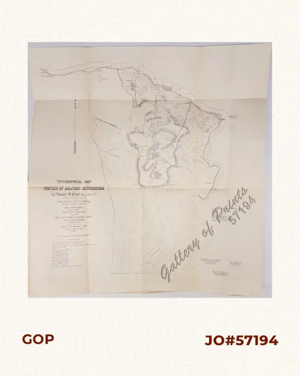 Topographical Map of Portion of Military Reservation of Fort William Mc Kinley, Rizal Prov. P.I….