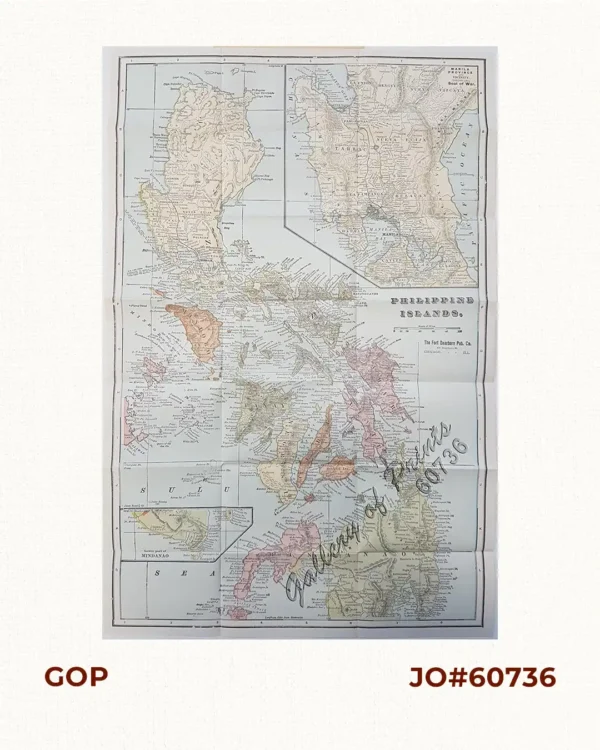 Philippine Islands inset: 1) Manila Province and Vicinity showing Seat of War. 2) Lower Part of Mindanao.