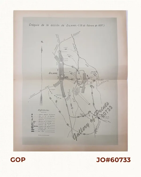 Cróquis de la acción de Silang. (19 de Febrero de 1897.)