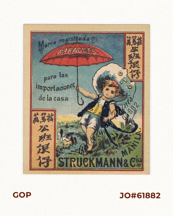 Marca registrada Paraguas. para las importaciones de la casa Struckmann & Cia Manila.q