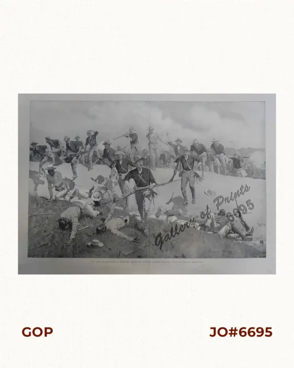 In The Philippines - A Bayonet Rush Of United States Troops