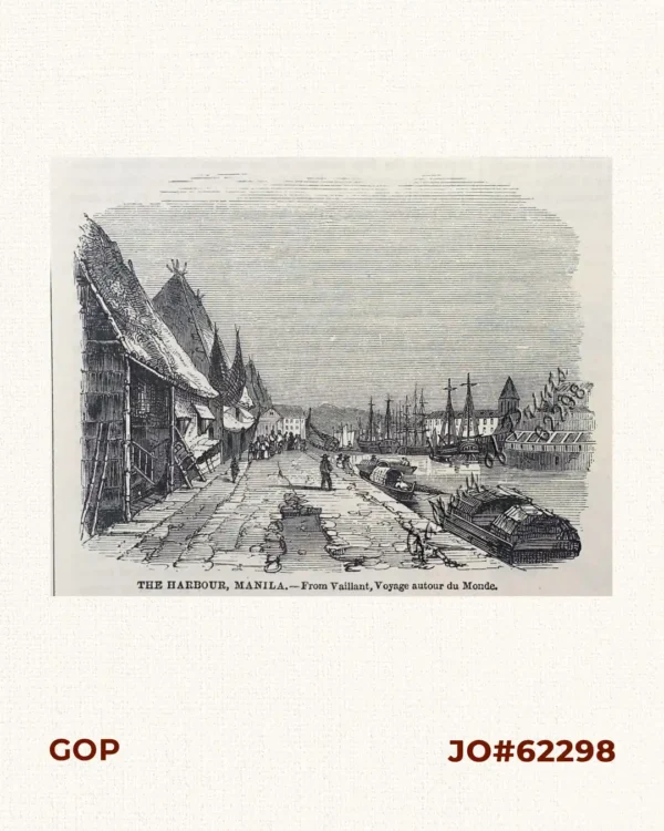 The Harbour, Manila. - From Vaillant, Voyage autour du Monde.