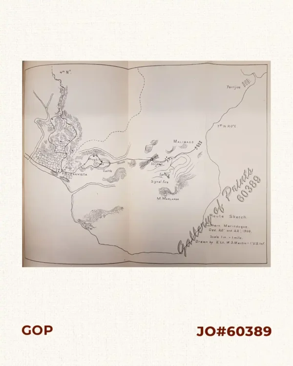 Route Sketch. Southern Marinduque. Dec. 20 and 22, 1900