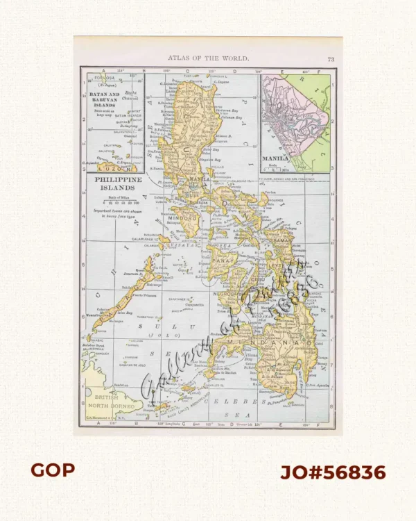 Philippine Islands insets: 1) Batan and Babuyan Islands. 2) Manila.