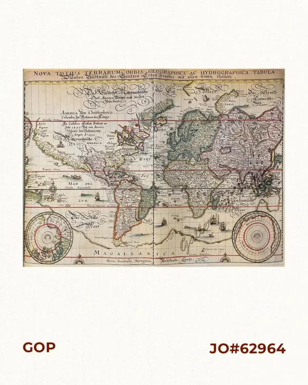 Nova totius terrarum orbis geographica ac hydrographica tabula [A New Geographical and Hydrographic Map of the Entire World]