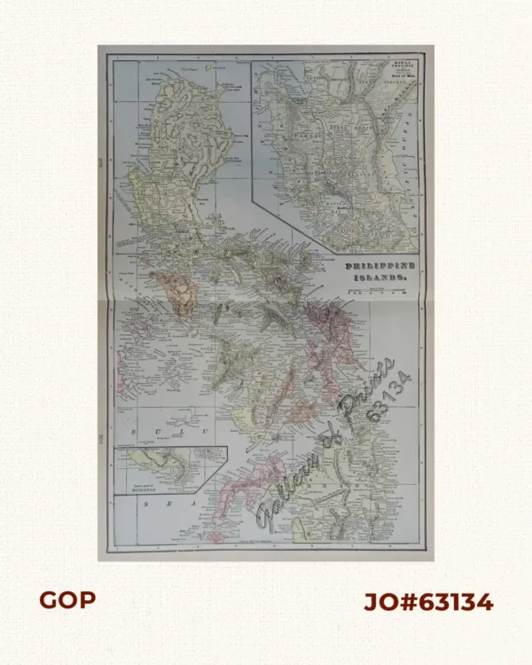 Philippine Islands insets: 1) Manila Province and Vicinity showing Seat of War. 2) Lower Part of Mindanao.