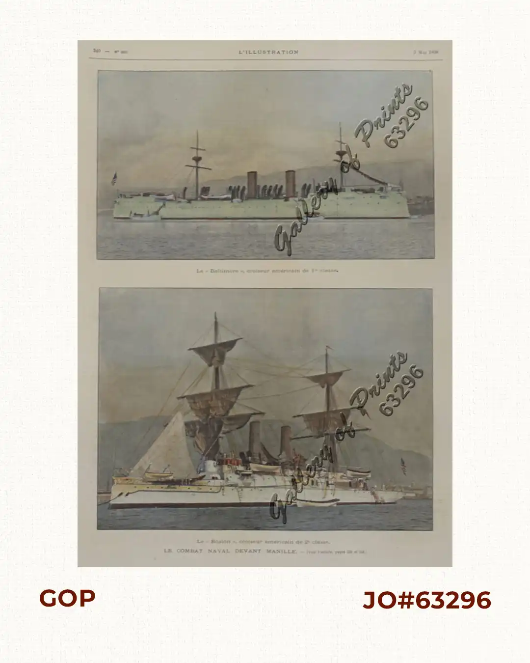 Le Combat Naval Devant Manille 1. Le <>, croiseur américain de 1re classe. 2. Le <>, croiseur américain de 2e classe.