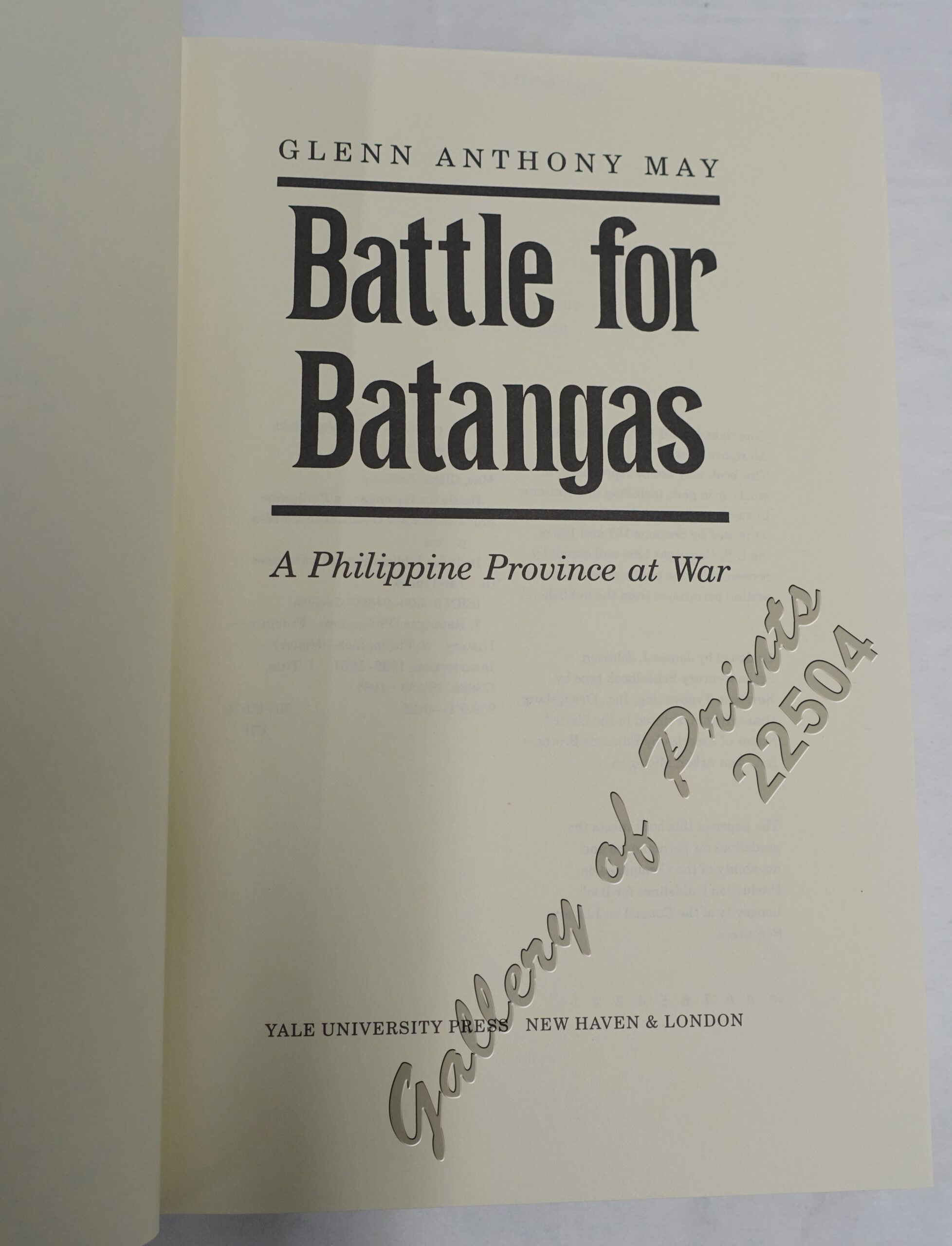 Battle for Batangas. A Philippine Province at War - Image 2