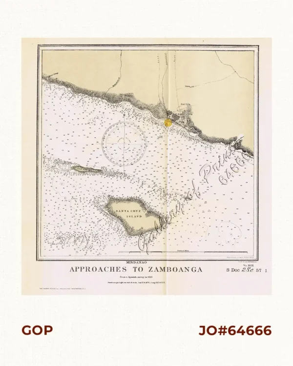 Mindanao Approaches to Zamboanga From a Spanish survey in 1885.