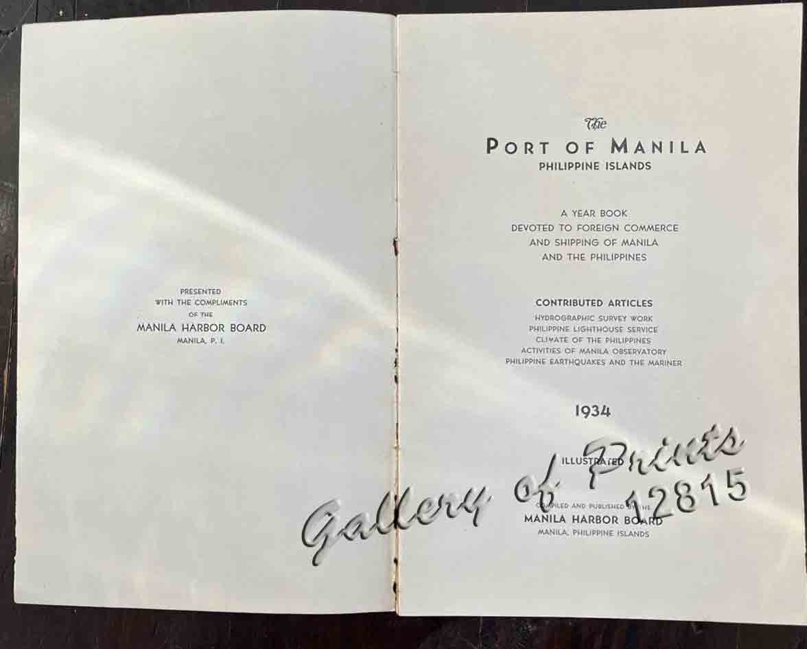 Port of Manila, Trade Center of the Pacific Year Book 1934 - Image 6