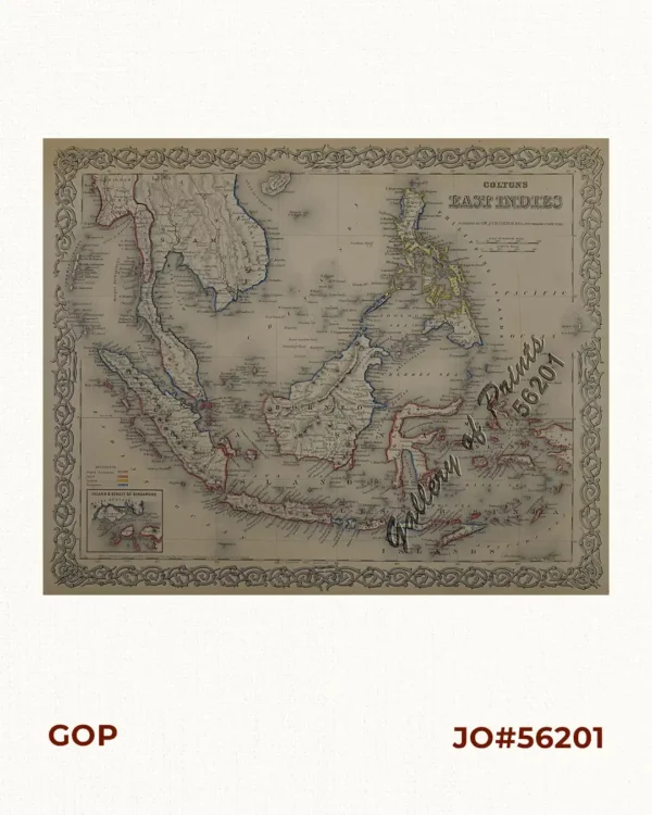 Colton's East Indies [inset: Island & Strait of Singapore]