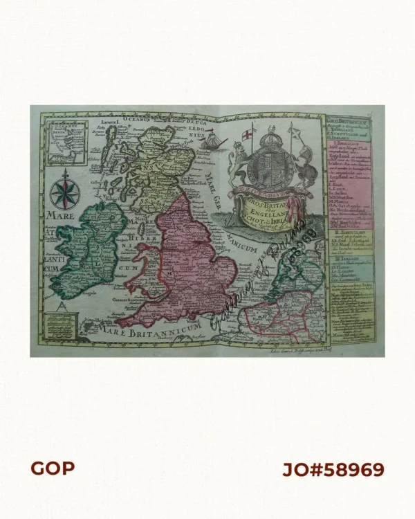 GrosBritan[ia] oder Engelland Schot =u Irrla[nd] verfertiget von Joh. Mich: Probst Aug[sburg] [untitled inset shows Orkney Islands]