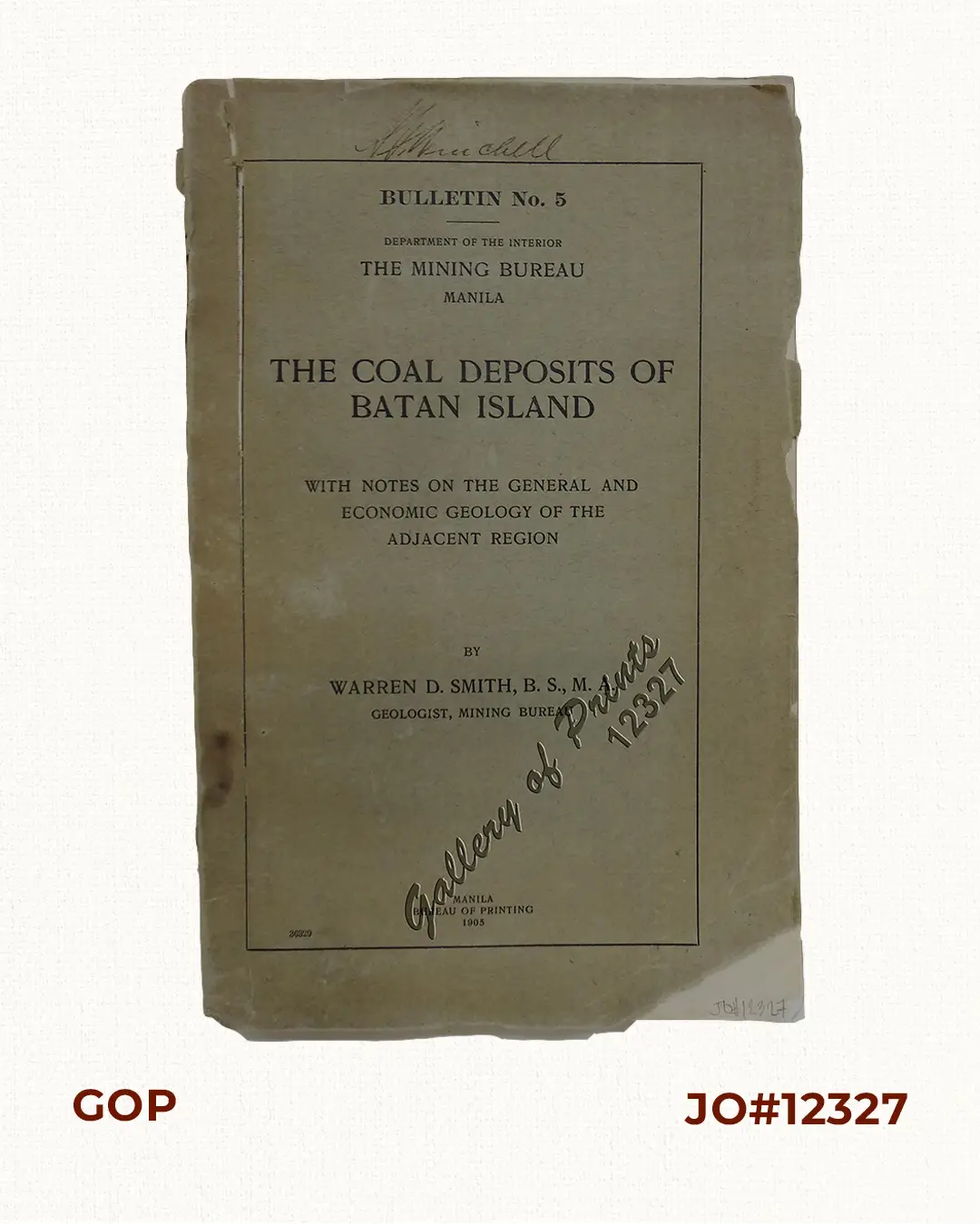 The Coal Deposits of Batan Island. With Notes on the General and Economic Geology of the Adjacent Region
