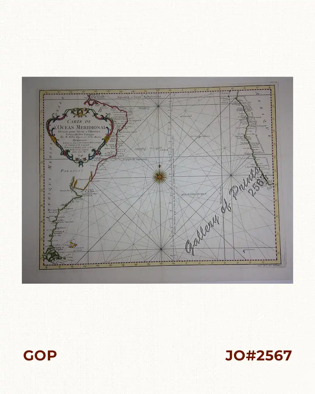 Carte de L'Ocean Meridional (Atlantic Ocean)