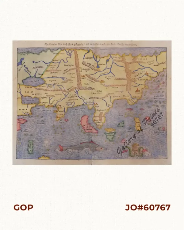 Die Länder Asie nach ihrer gelegenheit biß  in India werden in dieser Tafeln verzeichnet. [The Countries of Asia as Situated till India  are Shown in this Map]