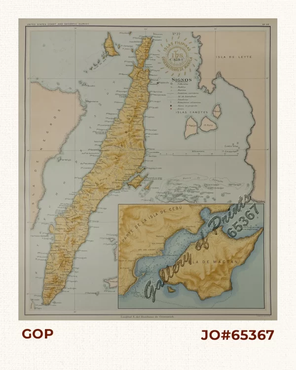 Cebu  pl. 22 (Isla de Cebu, with inset - Isla de Mactan)