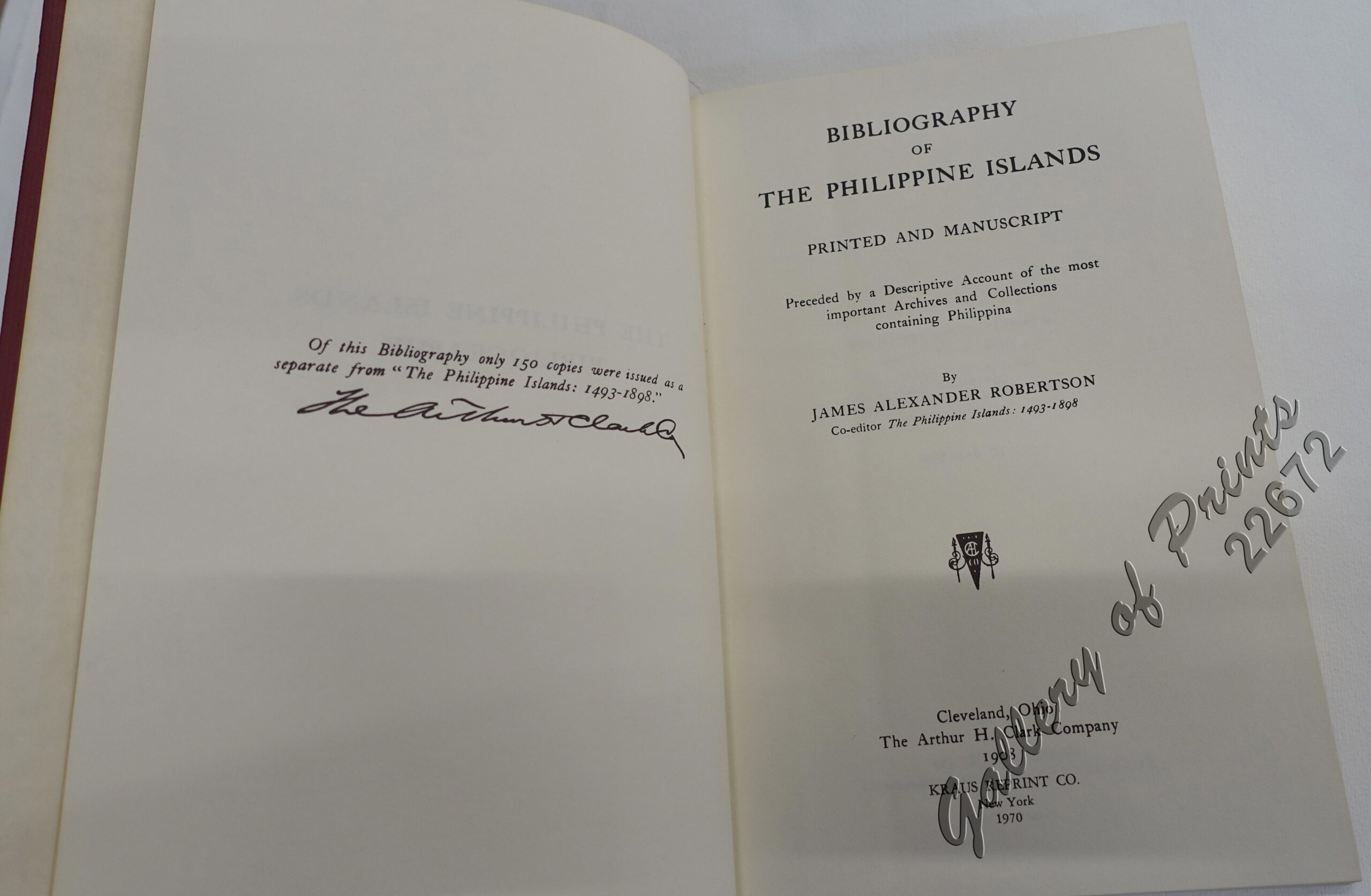 Bibliography of the Philippine Islands. Printed and Manuscript. Preceded by a Descriptive Account of the most important Archives and Collections containing Philippina - Image 3