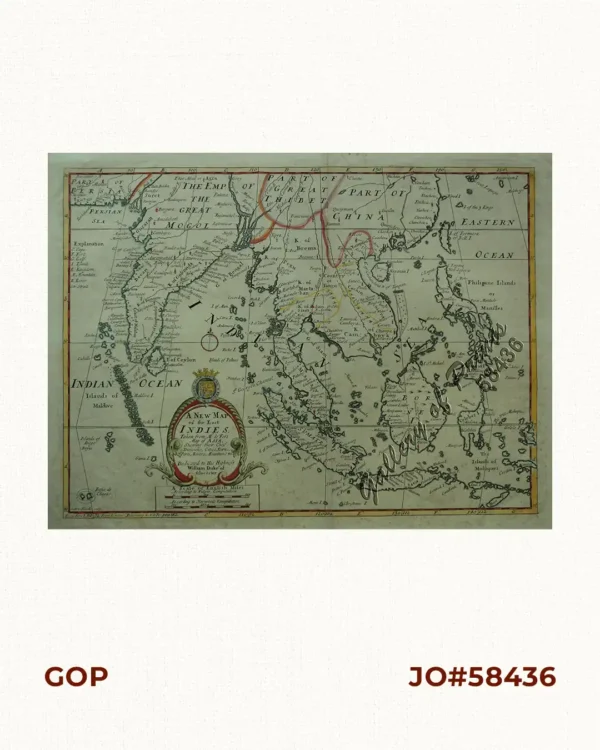 A New Map of the East Indies, Taken from Mr. de Fer's Map of Asia, Shewing their Chief Divisions, Cities, Towns, Ports, Rivers, Mountains & c. Dedicated to His Highness William Duke of Glocester.