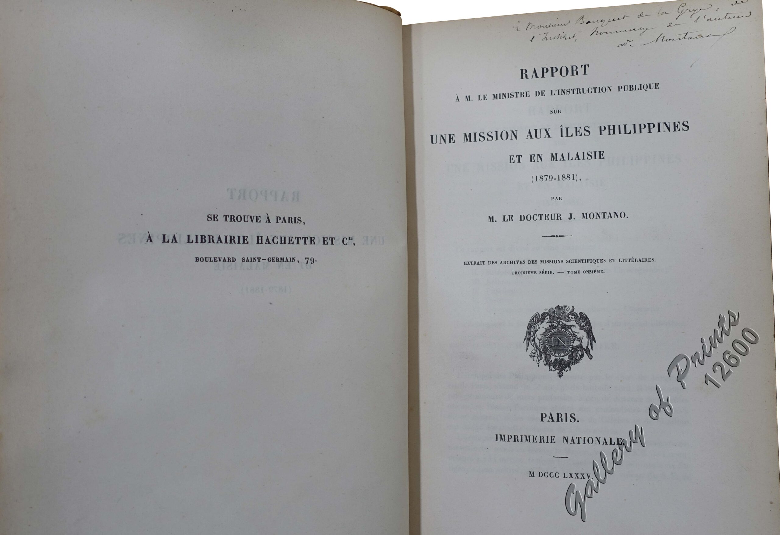 Rapport à M. Le Ministre de L'Instruction Publique sur une mission aux îles Philippines et en Malaisie (1879 - 1881)' - Image 3