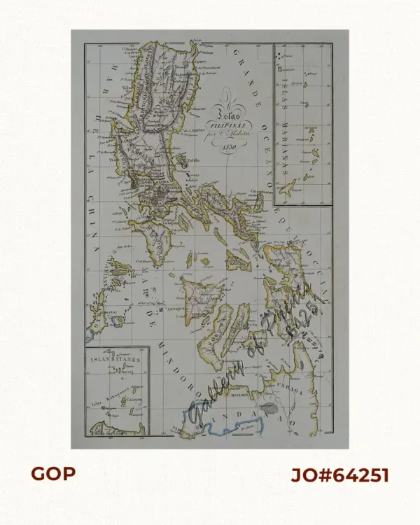 Islas Filipinas  insets: 1. Islas Marianas & 2. Islas Batanes