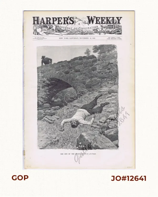Harper's Weekly - A Journal of Civilization with frontispiece: The End of the Coast. - Drawn by A. B. Frost.