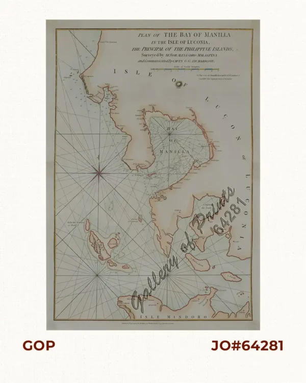 Plan of the Bay of Manilla in the Isle of Luconia,  the Principal of the Philippine Islands, Surveyed by Señor Alexandro Malaspina and Communicated By Captn. G.G. Richardson.