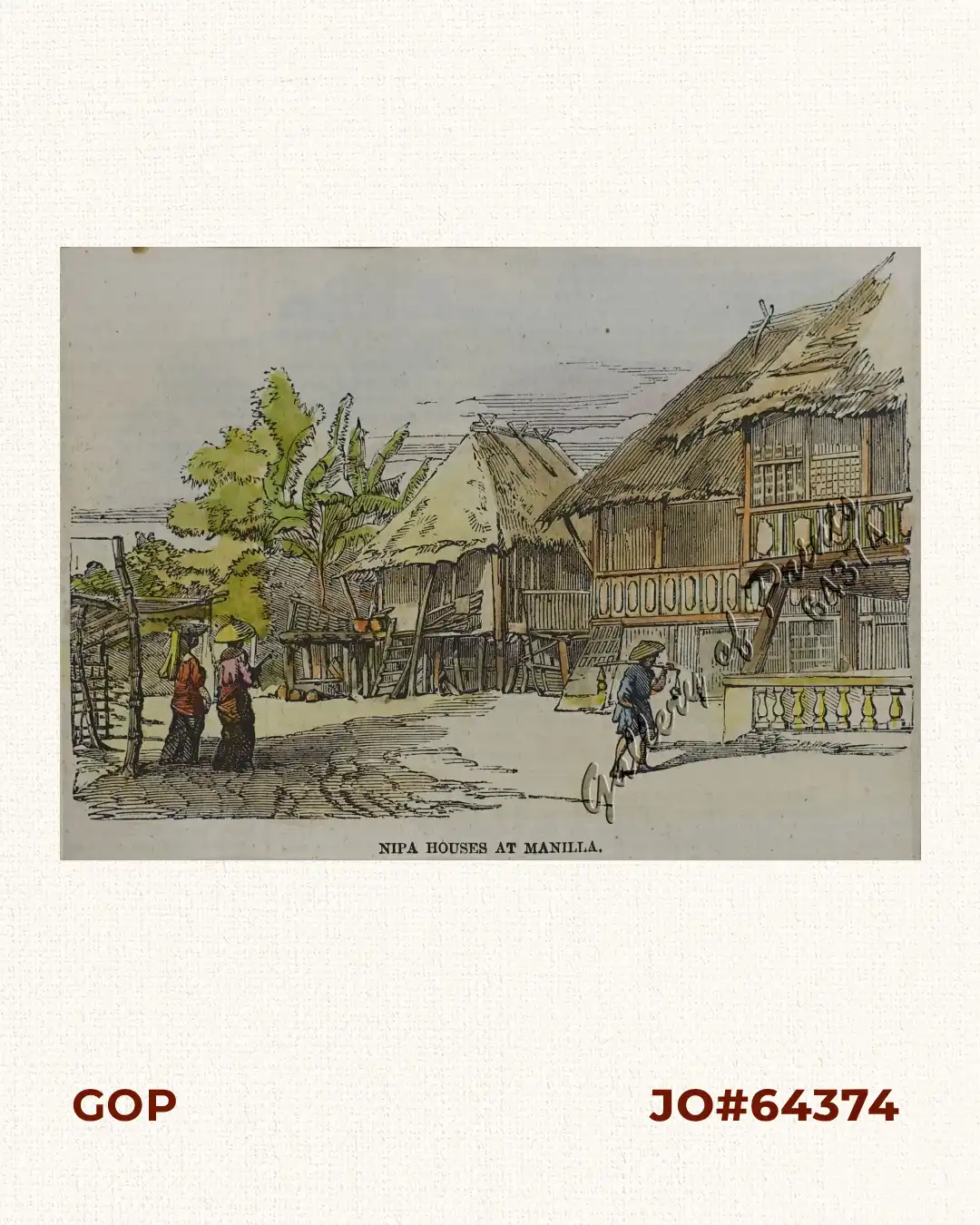 Sketches in Manilla. Nipa Houses at Manilla.