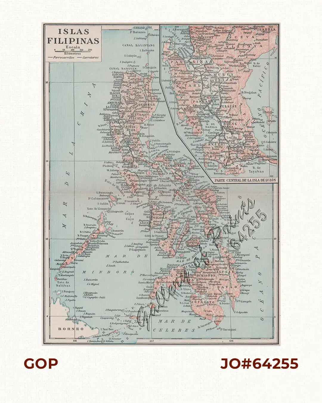 Islas Filipinas inset: Parte Central de la Isla de Luzón