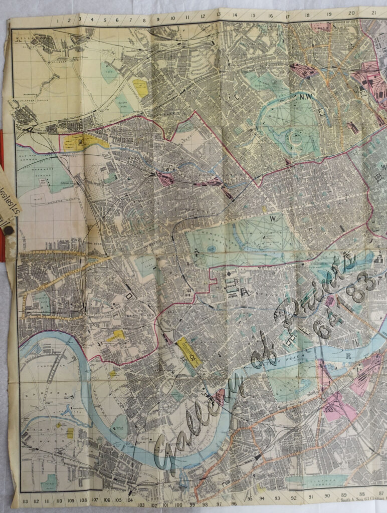 Tapae Map Extended Tape Indicator Map of London. – Gallery of Prints
