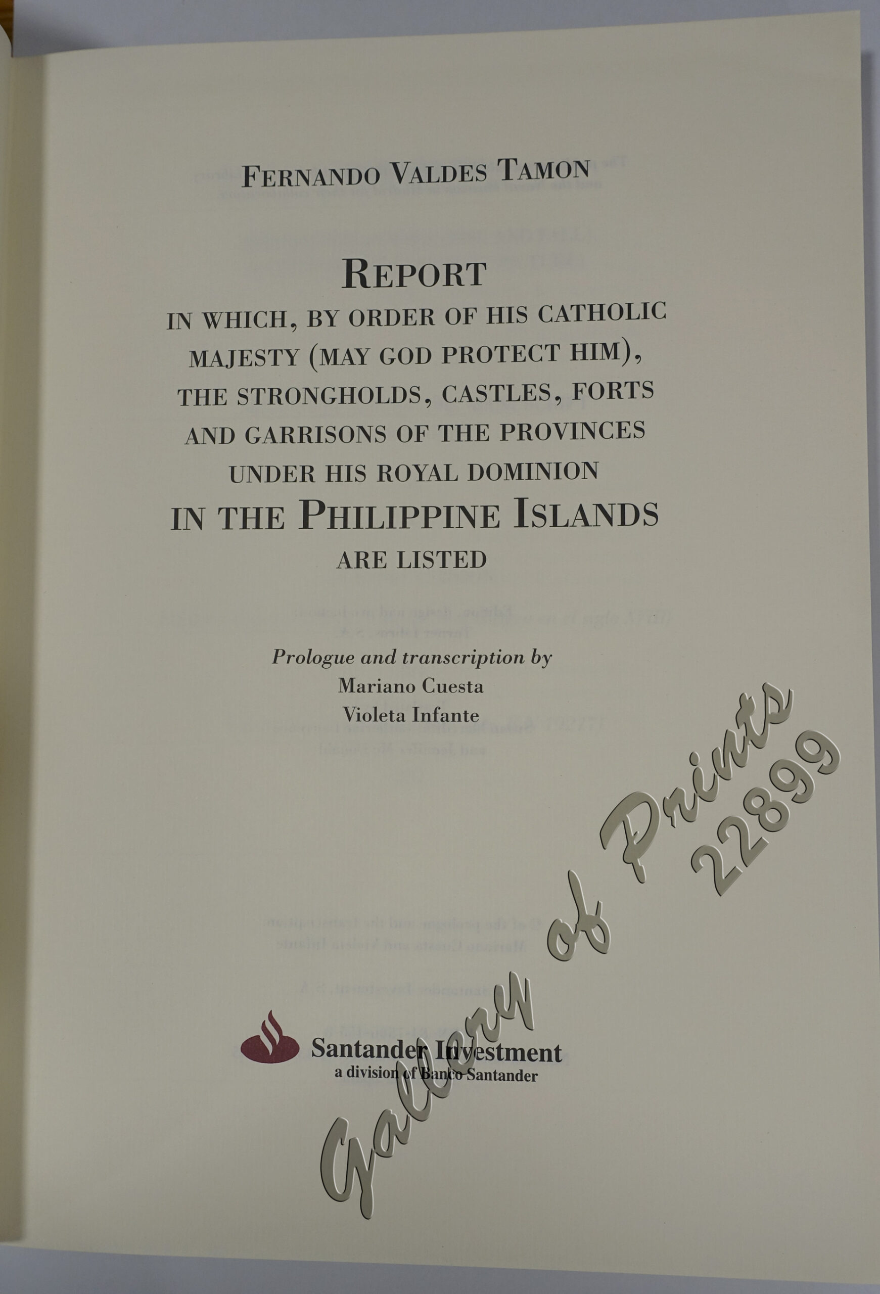 Fernando Valdes Tamon. Report in which, by order of his Catholic Majesty (May God protect him), the strongholds, castles, forts and garrisons of the provinces under his Royal Dominion in the Philippine Islands are listed - Image 3