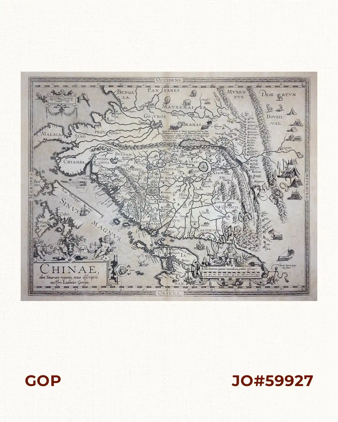 Chinae, olim Sinarum Regionis, nova descriptio. Auctore Ludovico Georgio. pl. 93