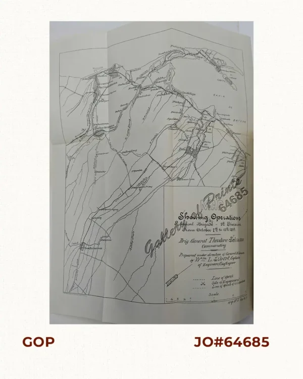 Map Showing Operations Provisional Brigade - 1st Division from October 7th to 15th 1899. Brig. General Theodore Schwan commanding. Prepared under direction of General Schwan by Wm L. Sibert, Captain of Engineers, Chief Engineer.