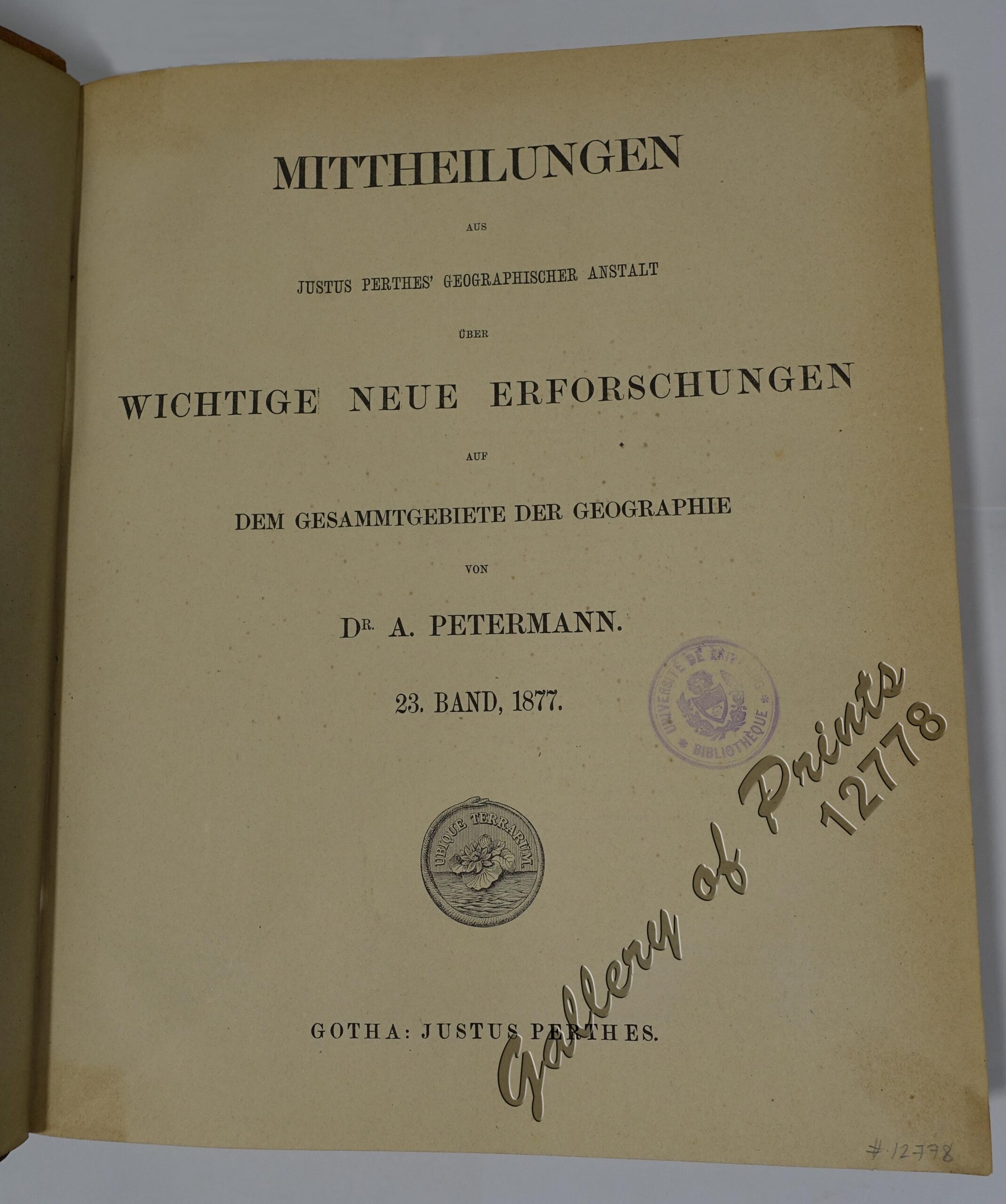 Mittheilungen aus Justus Perthes' Geographischer Anstalt. über wichtige neue Erforschungen auf dem Gesammtgebiete der Geographie von Dr. A. Petermann. - 23. Band, 1877 - Image 3