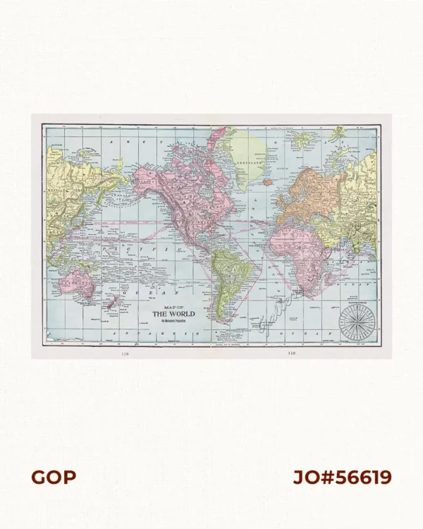 Map of the World on Mercators Projection