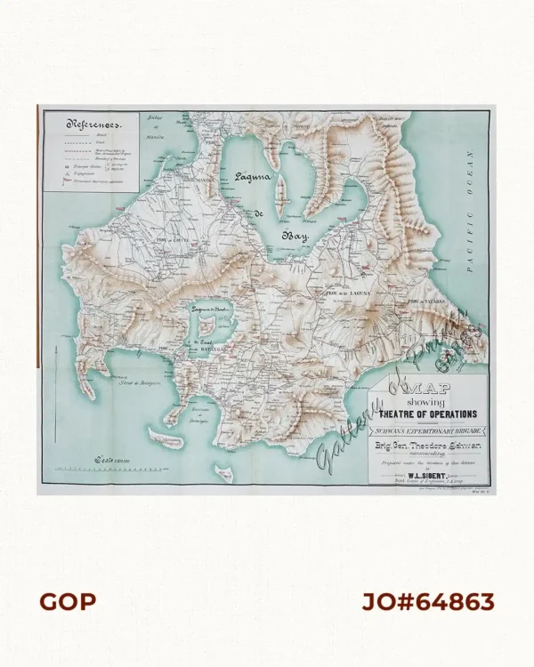 Map showing Theatre of Operations  Schwan's Expeditionary Brigade  Brig. Gen. Theodore Schwan commanding.  Prepared under the direction of Gen. Schwan by W. L. Sibert, Capt. Corps of Engineers, U.S. Army.