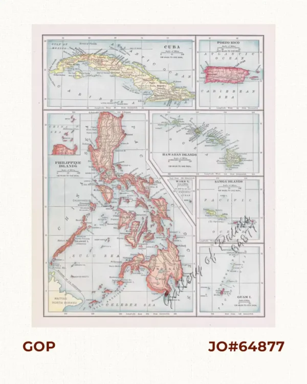 Philippine Islands  [7 insets]:  1. [Batanes].  2. Cuba.  3. Porto Rico.  4. Hawaiian Islands.  5. Wake I.  6. Samoa Islands.  7. Guam I.