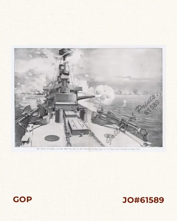 The Battle of Manila, as seen from the bow of the flag-ship “Olympia.”