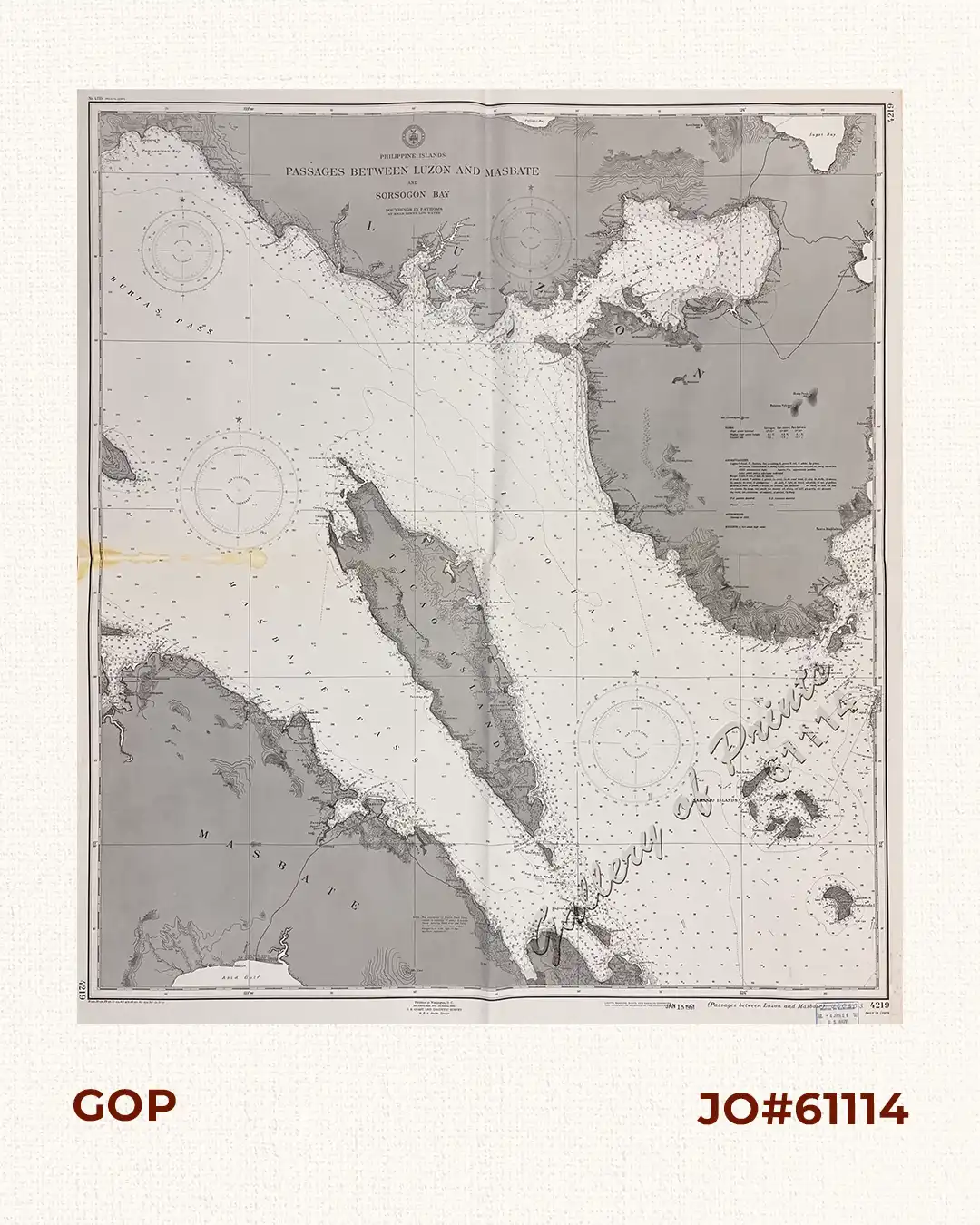 Philippine Islands Passages Between Luzon and Masbate and Sorsogon Bay