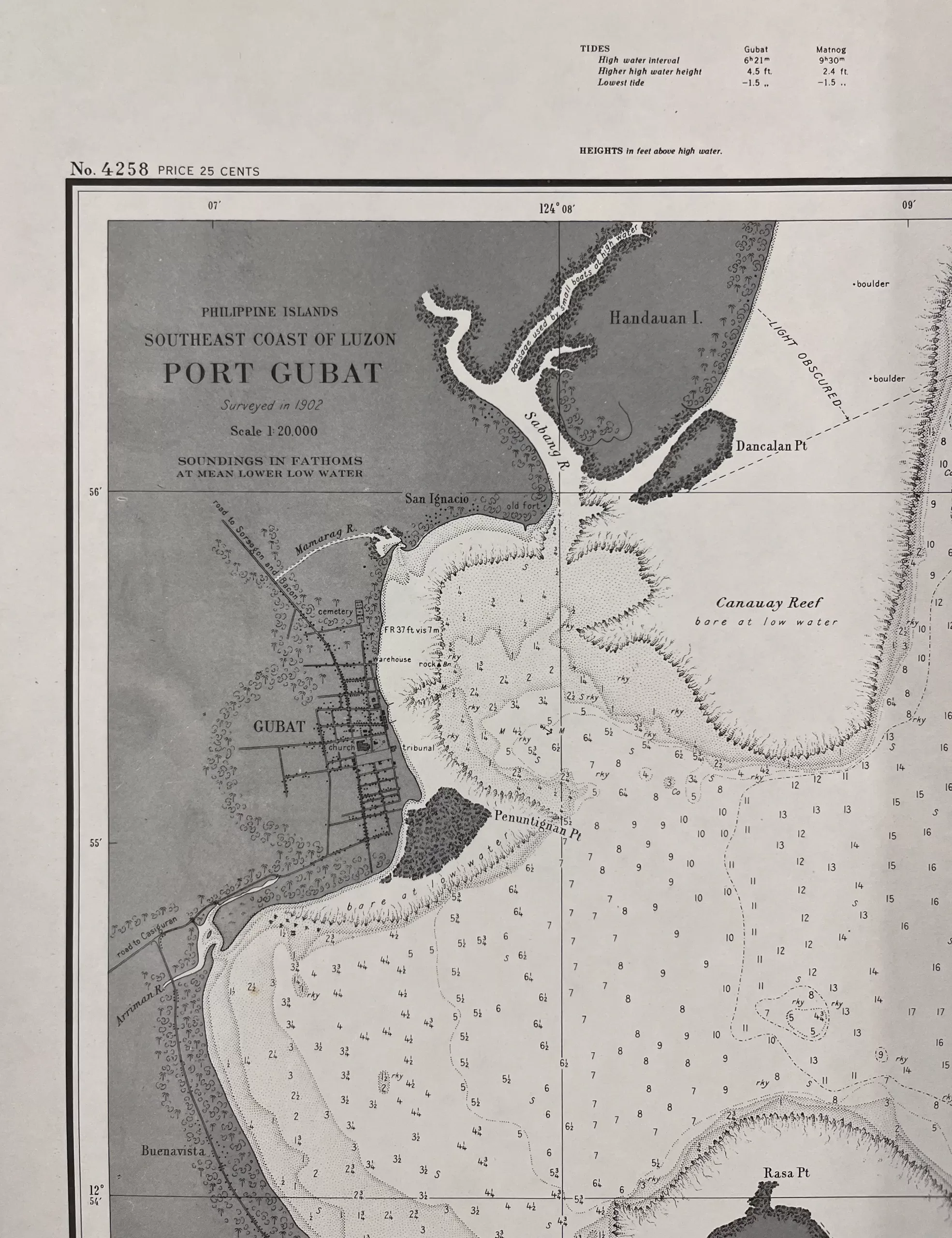 Philippine Islands Southeast Coast Luzon 1) Port Gubat Surveyed in 1902. 2) Matnog Bay and Ticlin Strait Surveyed to 1928. - Image 2