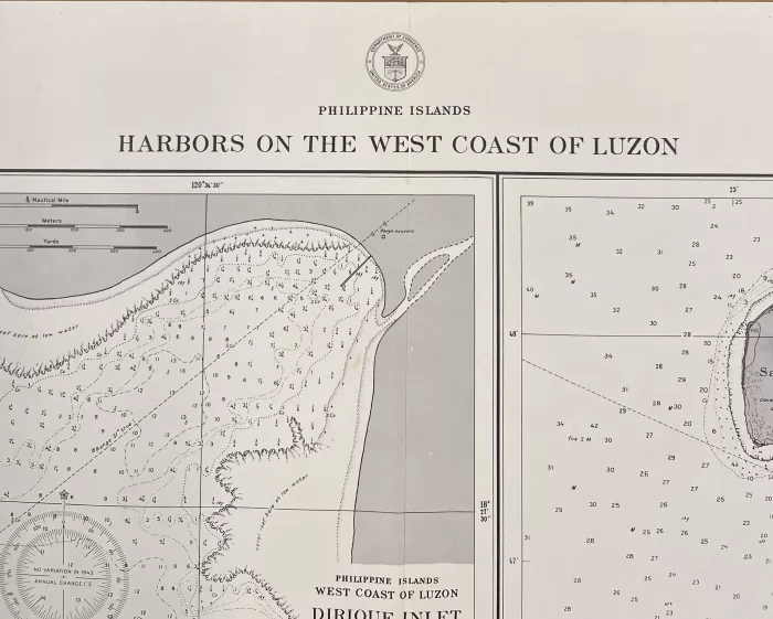 Philippine Islands Harbors on the West Coast of Luzon 1) Nagabungan Bay. 2) Dirique Inlet. 3) San Ildefonso Harbor. 4) Port Currimao and Gan Bay. 5) Darigayos Inlet. 6) San Esteban and Nalvo Bay. 7) Salomague Harbor and Lapog Bay. 8) Solvec Cove. 9) Santiago Cove. - Image 2