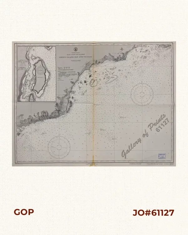 Philippine Islands East Coast of Palawan Green Island Bay and Vicinity [inset:] Philippine Islands Northeast Coast of Palawan Pascoe Channel Scale 1:20,000 Surveyed in 1917