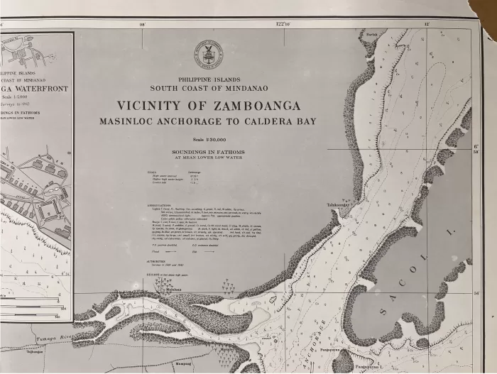 Philippine Islands South Coast of Mindanao Vicinity of Zambonga Masinloc Anchorage to Caldera Bay inset: Zamboanga Waterfront - Image 2