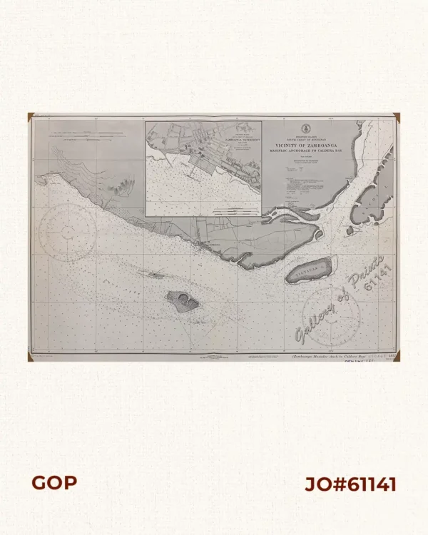 Philippine Islands South Coast of Mindanao Vicinity of Zambonga Masinloc Anchorage to Caldera Bay inset: Zamboanga Waterfront