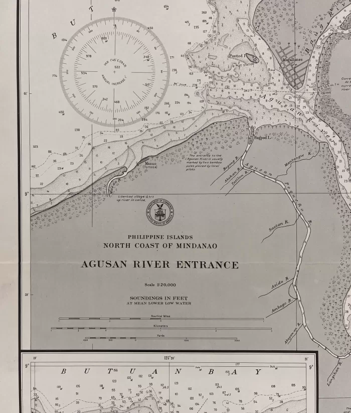 Philippine Islands North Coast of Mindanao Agusan River Entrance inset: Nasipit Harbor - Image 2